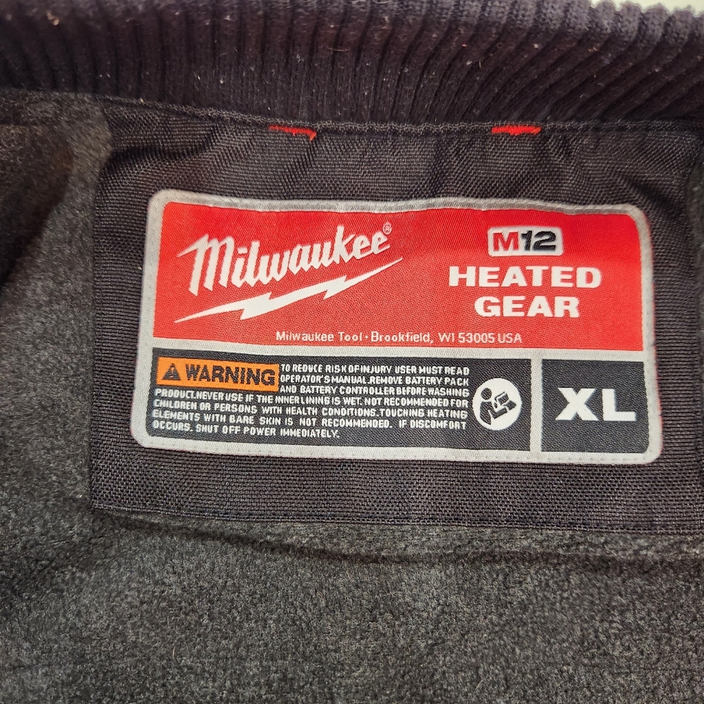 Milwaukee Mens XL M12 Heated Gear Black Vest Only Ripstop Like New Condition - Picture 7 of 13